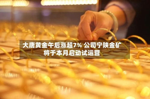 大唐黄金午后涨超7% 公司宁陕金矿将于本月启动试运营-第2张图片