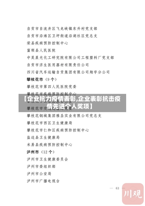 【企业抗力疫情表彰,企业表彰抗击疫情先进个人奖项】