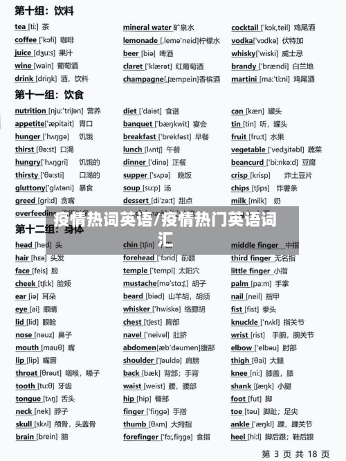 疫情热词英语/疫情热门英语词汇-第3张图片