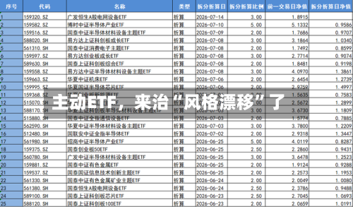 主动ETF，来治“风格漂移”了-第2张图片
