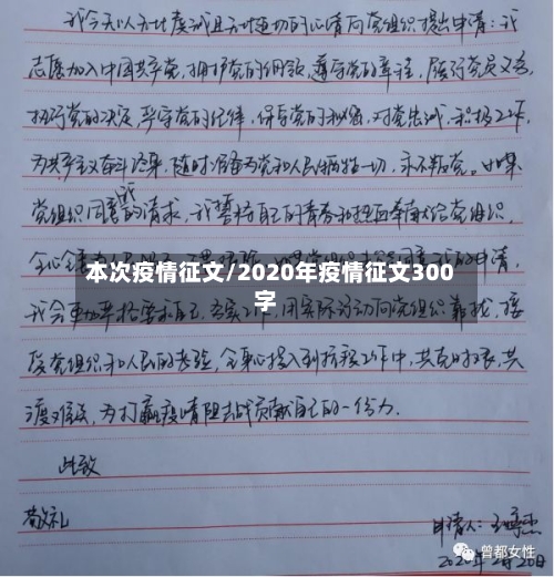 本次疫情征文/2020年疫情征文300字