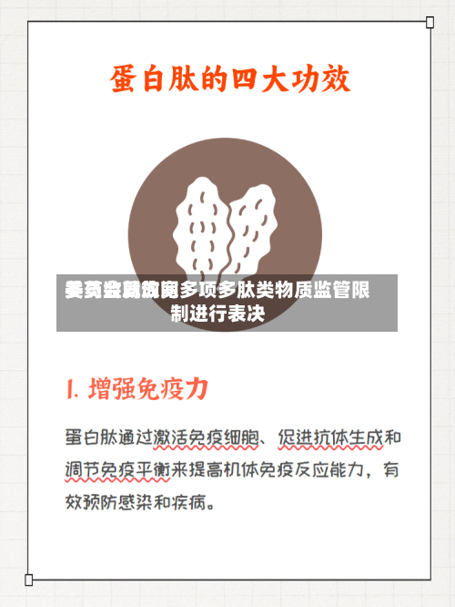 美药监局询问委员会就放宽多项多肽类物质监管限制进行表决