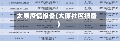 太原疫情报备(太原社区报备)-第2张图片