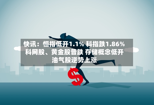 快讯：恒指低开1.1% 科指跌1.86% 科网股	、黄金股普跌 存储概念低开 油气股逆势上涨-第3张图片
