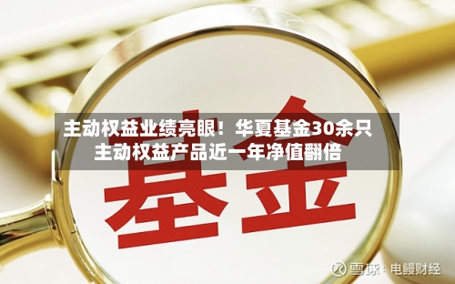 主动权益业绩亮眼！华夏基金30余只主动权益产品近一年净值翻倍