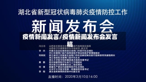 疫情新闻发言/疫情新闻发布会发言稿