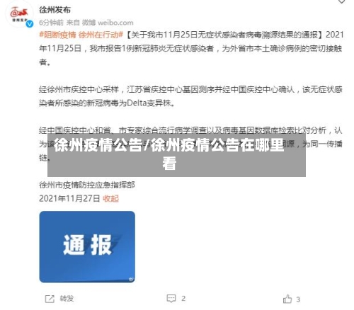 徐州疫情公告/徐州疫情公告在哪里看-第2张图片