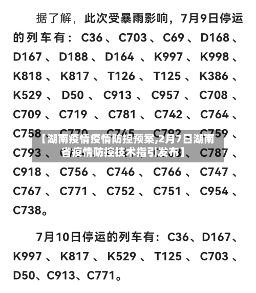 【湖南疫情疫情防控预案,2月7日湖南省疫情防控技术指引发布】-第3张图片
