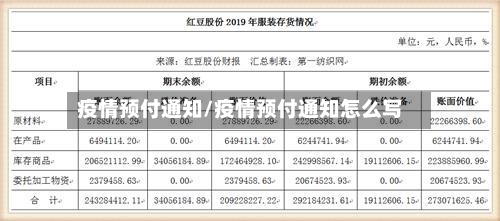 疫情预付通知/疫情预付通知怎么写-第2张图片