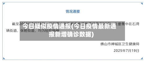 今日疑似疫情通报(今日疫情最新通报新增确诊数据)-第2张图片