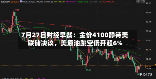 7月27日财经早餐：金价4100静待美联储决议，美原油跳空低开超6%-第2张图片
