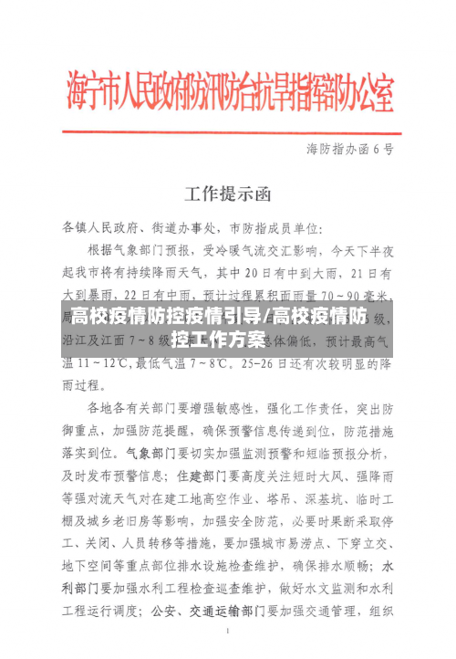 高校疫情防控疫情引导/高校疫情防控工作方案-第2张图片