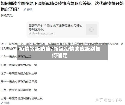 疫情等级响应/新冠疫情响应级别如何确定-第2张图片