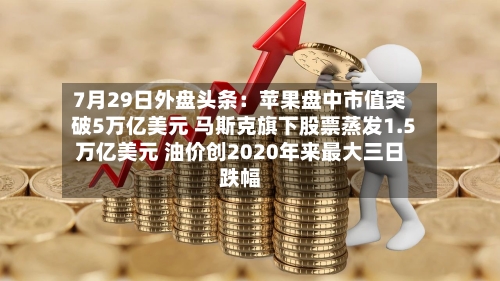 7月29日外盘头条：苹果盘中市值突破5万亿美元 马斯克旗下股票蒸发1.5万亿美元 油价创2020年来最大三日跌幅