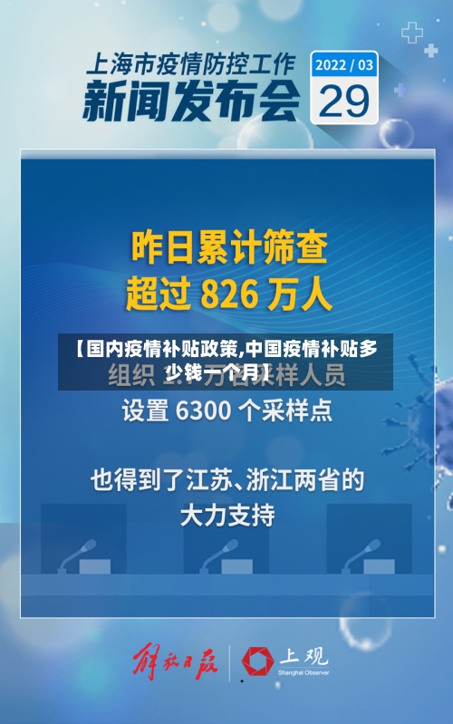 【国内疫情补贴政策,中国疫情补贴多少钱一个月】