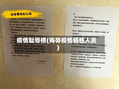 疫情耻辱榜(侮辱疫情牺牲人员)