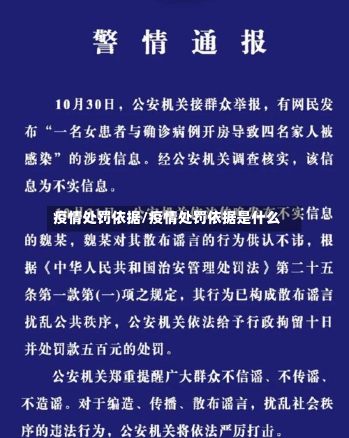 疫情处罚依据/疫情处罚依据是什么