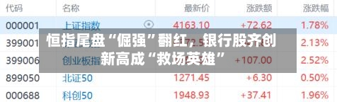恒指尾盘“倔强”翻红	，银行股齐创新高成“救场英雄”-第2张图片
