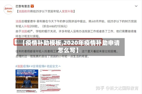 【疫情补助模板,2020年疫情补助申请怎么写】-第2张图片
