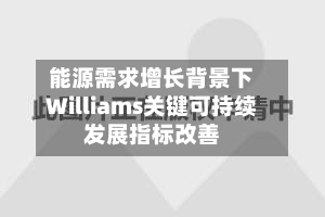 能源需求增长背景下Williams关键可持续发展指标改善
