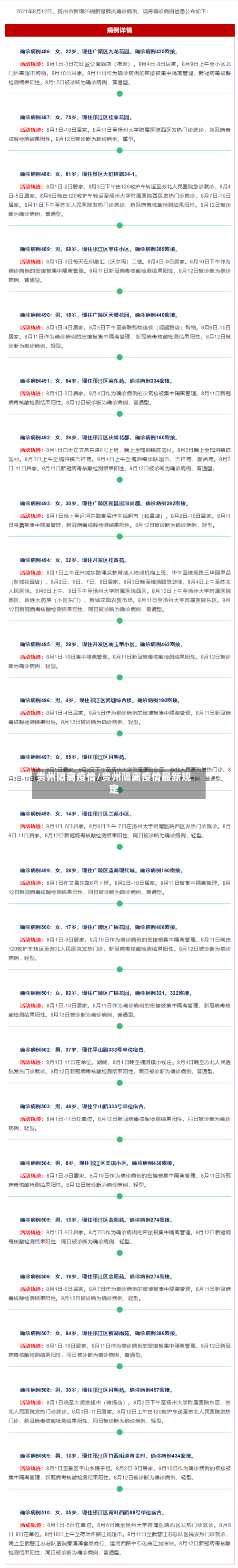 贵州隔离疫情/贵州隔离疫情最新规定