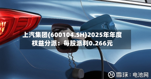 上汽集团(600104.SH)2025年年度权益分派：每股派利0.266元-第3张图片