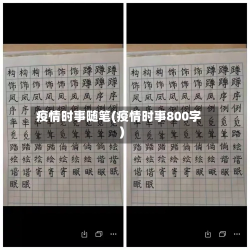 疫情时事随笔(疫情时事800字)