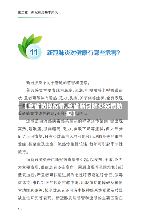 【全省防控疫情,全省新冠肺炎疫情防控】