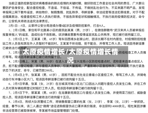 太原疫情增长/太原疫情增长情况