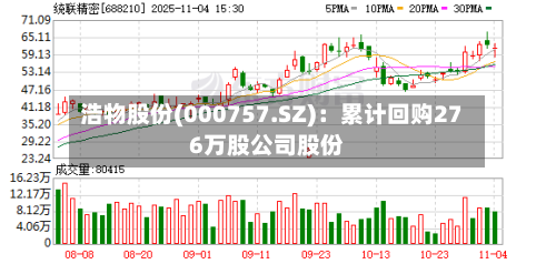 浩物股份(000757.SZ)：累计回购276万股公司股份