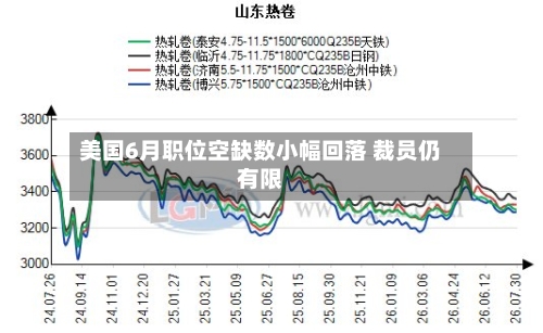 美国6月职位空缺数小幅回落 裁员仍有限