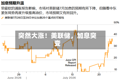 突然大涨！美联储，加息突变
