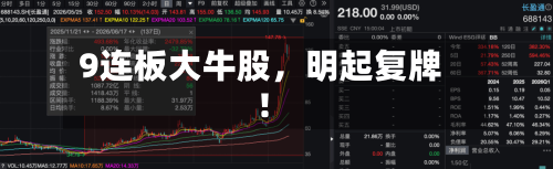 9连板大牛股	，明起复牌！-第3张图片