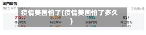 疫情美国怕了(疫情美国怕了多久)-第3张图片