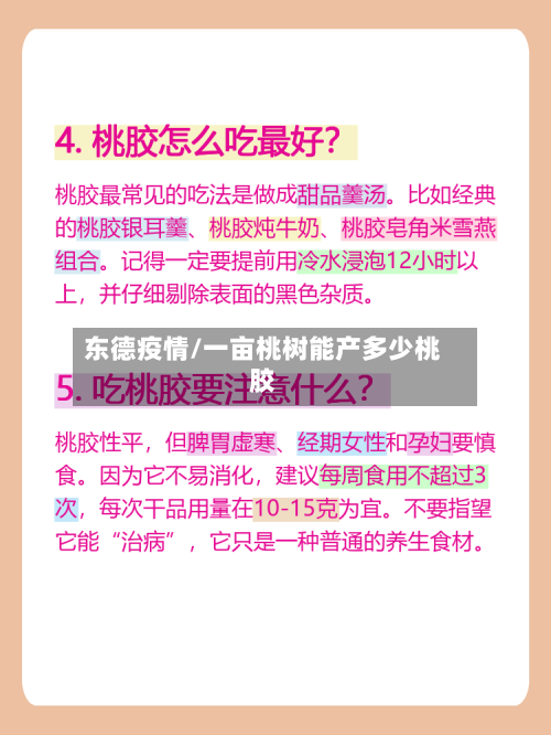 东德疫情/一亩桃树能产多少桃胶-第2张图片