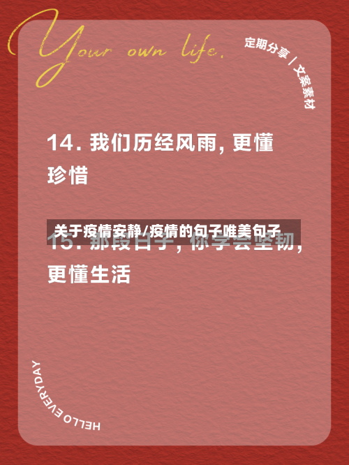 关于疫情安静/疫情的句子唯美句子-第2张图片