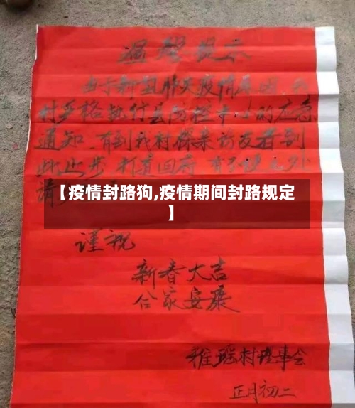 【疫情封路狗,疫情期间封路规定】-第3张图片