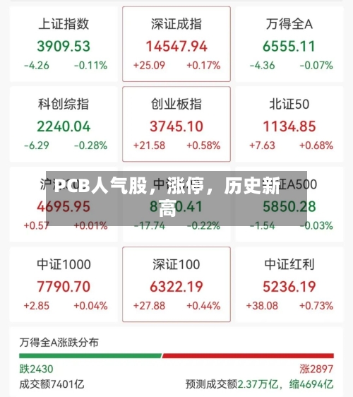 PCB人气股，涨停，历史新高-第3张图片