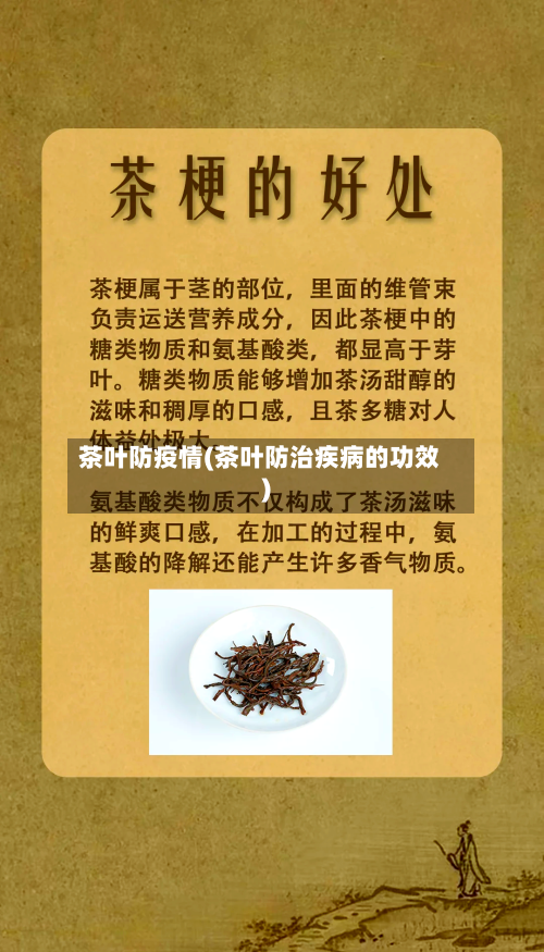 茶叶防疫情(茶叶防治疾病的功效)-第3张图片