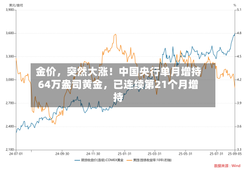 金价	，突然大涨！中国央行单月增持64万盎司黄金，已连续第21个月增持-第3张图片