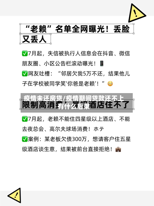 疫情未还房贷/疫情期间贷款还不上有什么后果-第2张图片