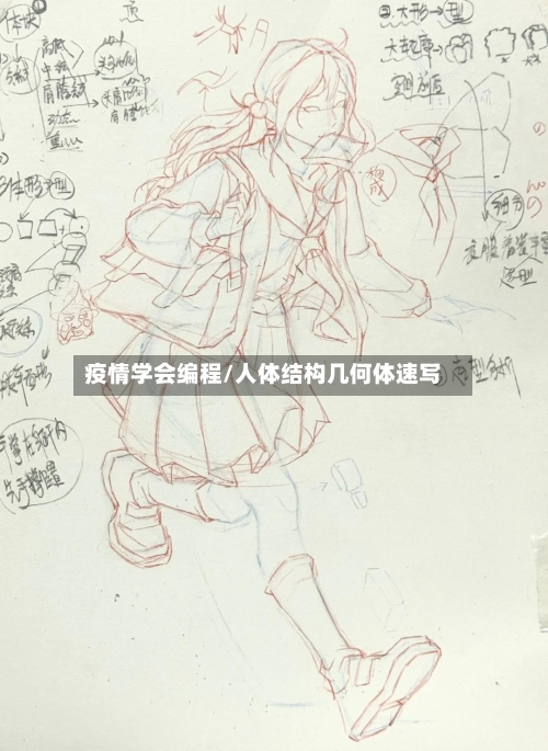 疫情学会编程/人体结构几何体速写