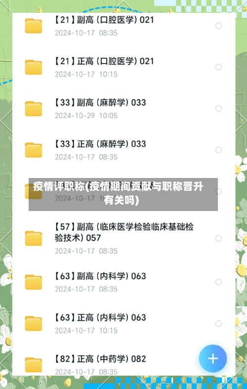 疫情评职称(疫情期间贡献与职称晋升有关吗)