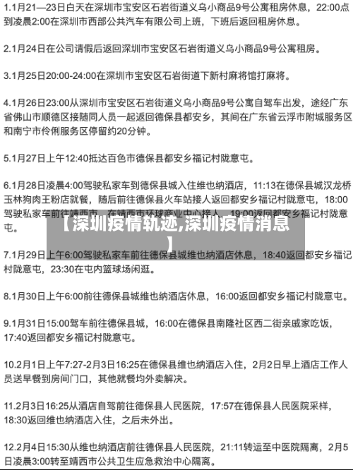 【深圳疫情轨迹,深圳疫情消息】-第3张图片