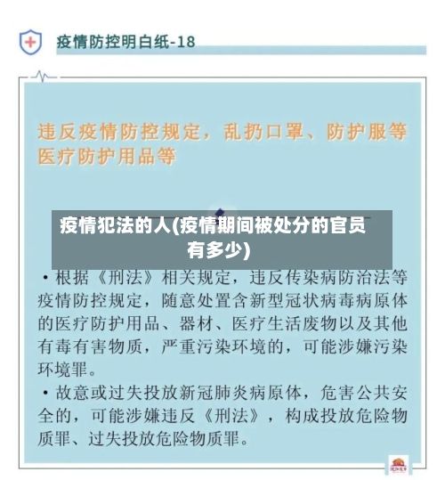 疫情犯法的人(疫情期间被处分的官员有多少)-第2张图片