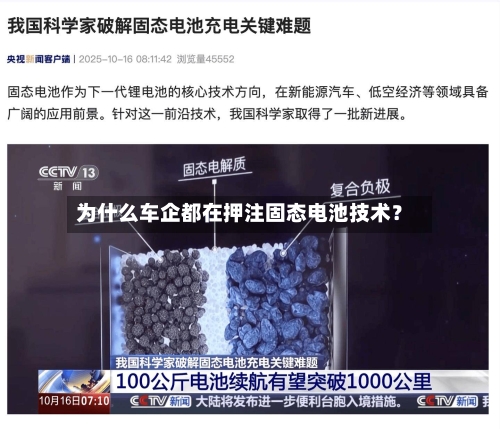 为什么车企都在押注固态电池技术？