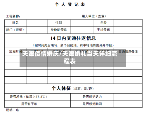 天津疫情婚庆/天津婚礼当天详细流程表