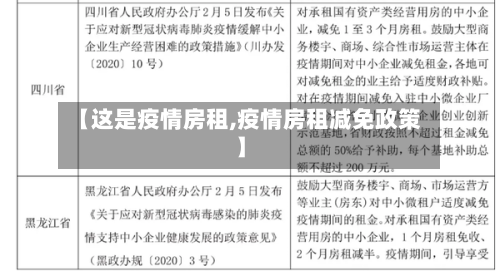 【这是疫情房租,疫情房租减免政策】-第2张图片