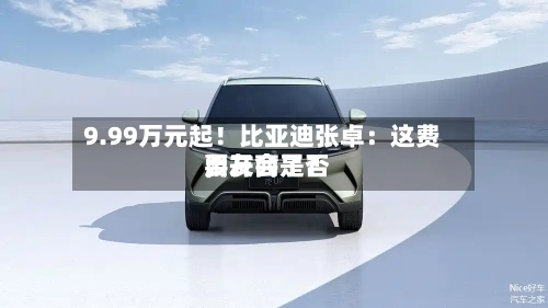 9.99万元起！比亚迪张卓：这费用，友商是否要开会了？-第2张图片